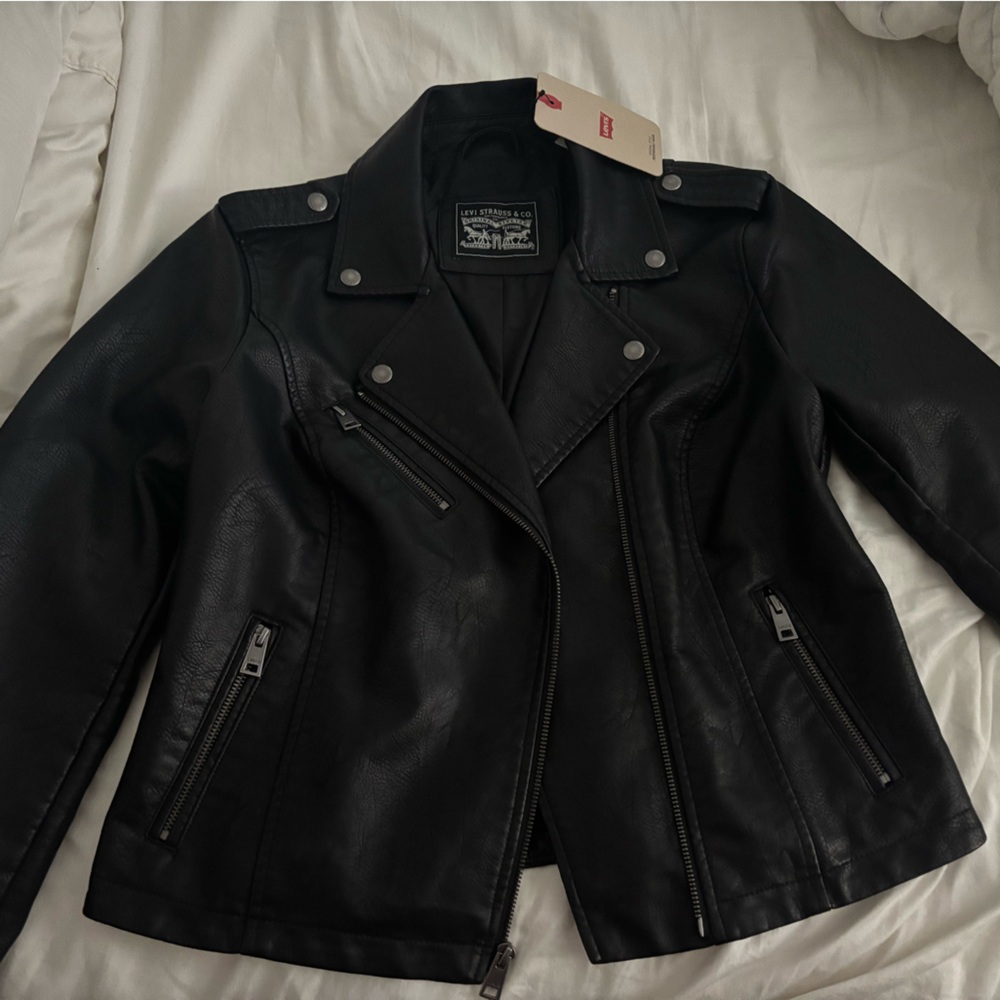 Women's Levi Strauss Black Faux Leather Jacket